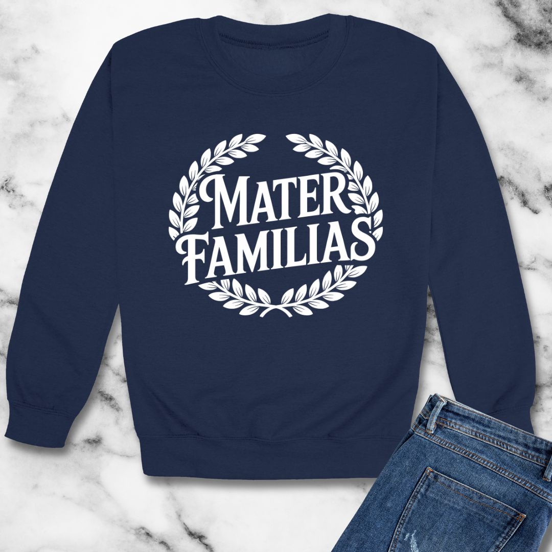 Mater Familias Mother Latin Unisex Heavy Crewneck Sweatshirt