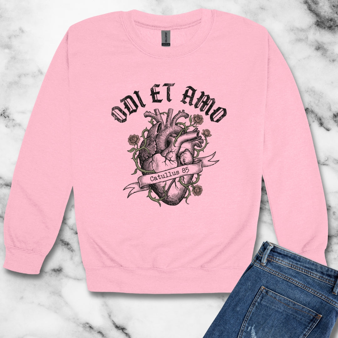 Catullus 85 Odi et Amo Love Hate Unisex Heavy Crewneck Sweatshirt