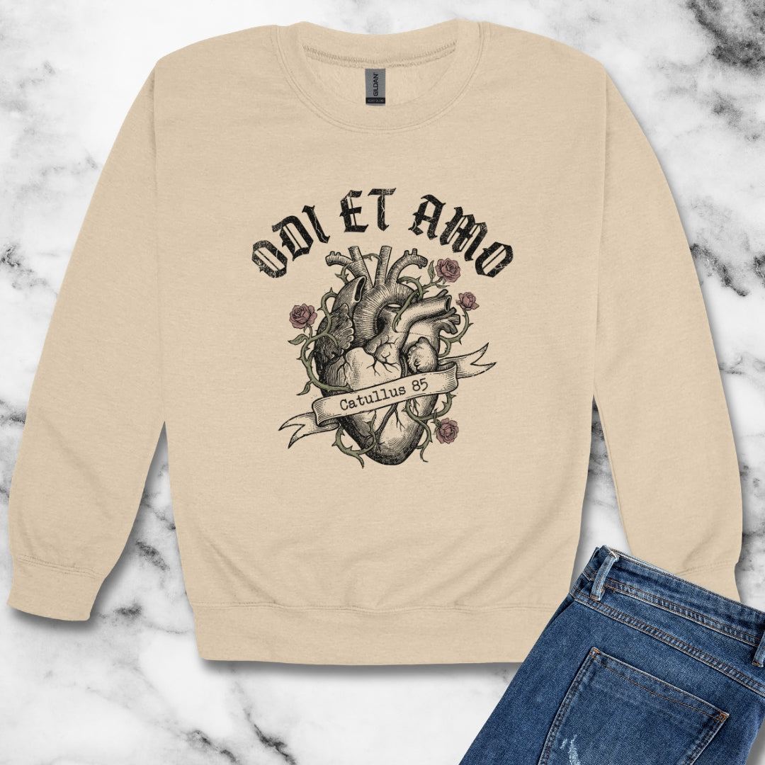 Catullus 85 Odi et Amo Love Hate Unisex Heavy Crewneck Sweatshirt