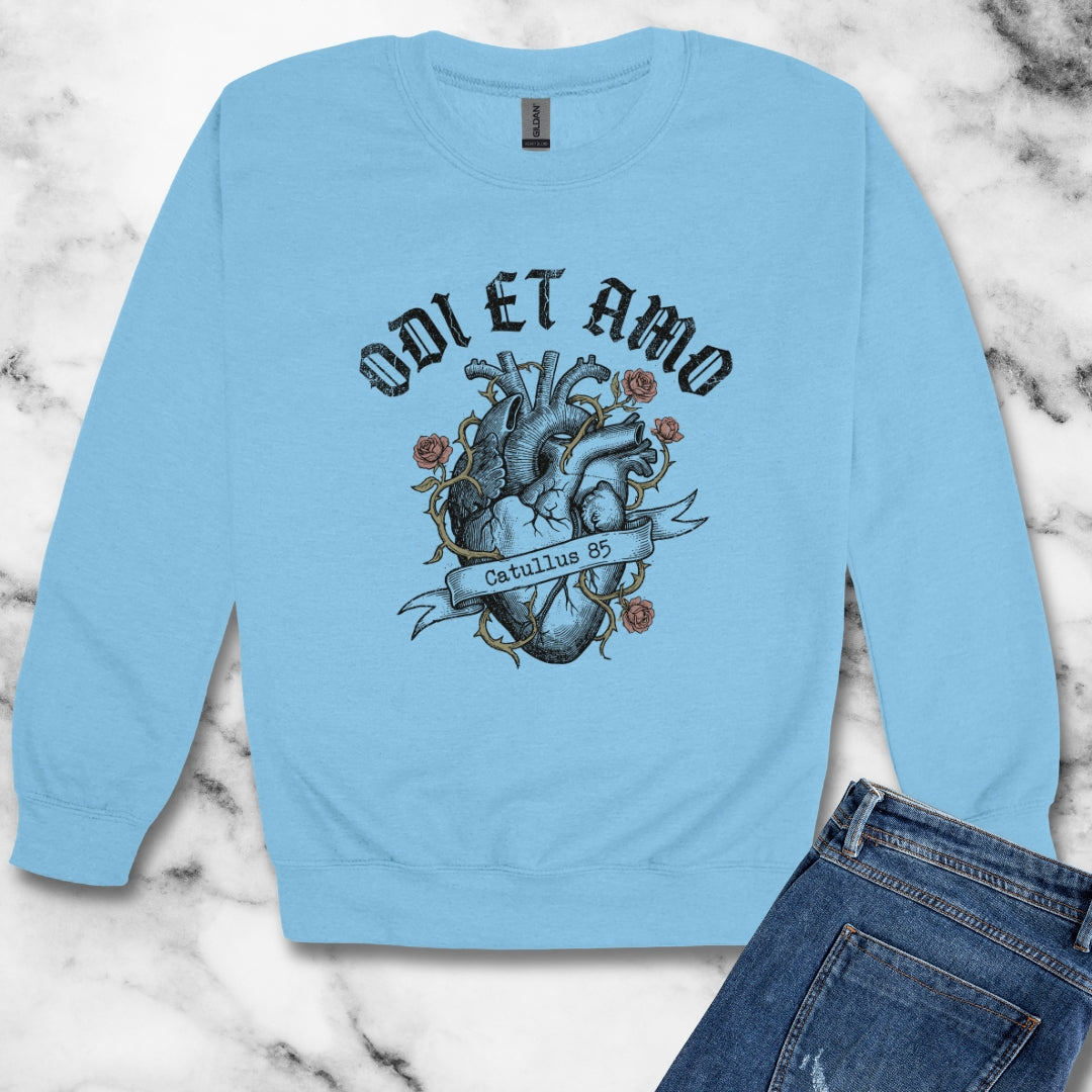 Catullus 85 Odi et Amo Love Hate Unisex Heavy Crewneck Sweatshirt