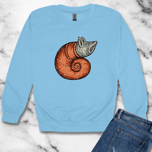 Snail Rat Hybrid Medieval Marginalia Unisex Heavy Crewneck Sweatshirt