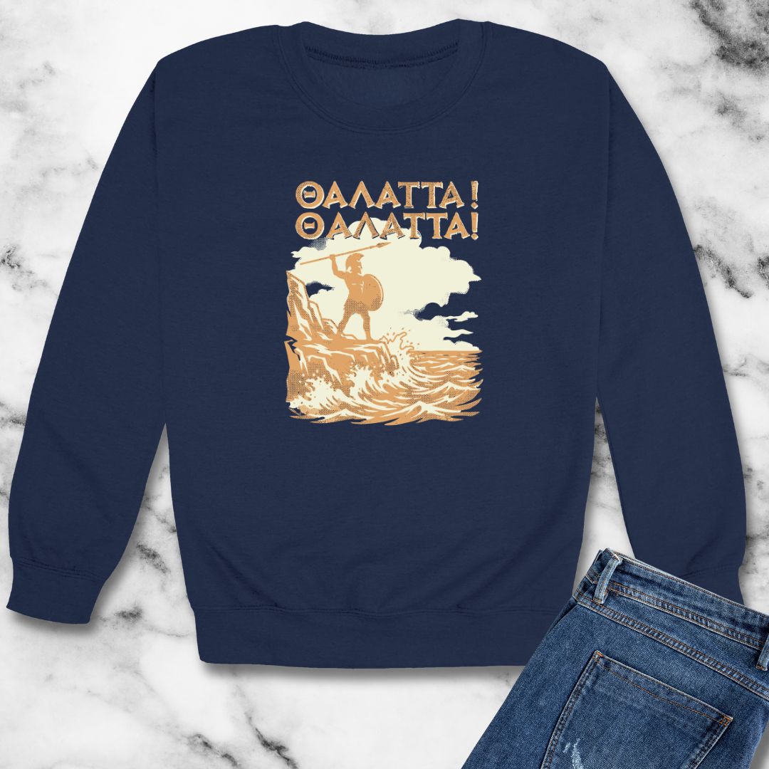 Thalatta Xenophon Roaming Ten Thousand Unisex Heavy Crewneck Sweatshirt