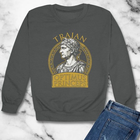 Trajan Optimus Princeps Unisex Heavy Crewneck Sweatshirt
