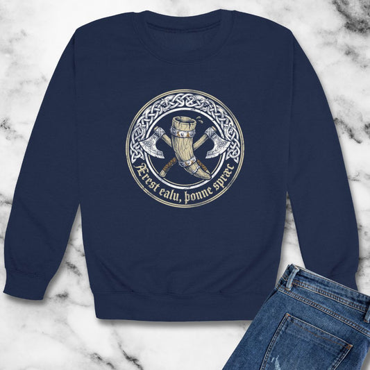 First Ale Then Speak Old English Unisex Heavy Crewneck Sweatshirt