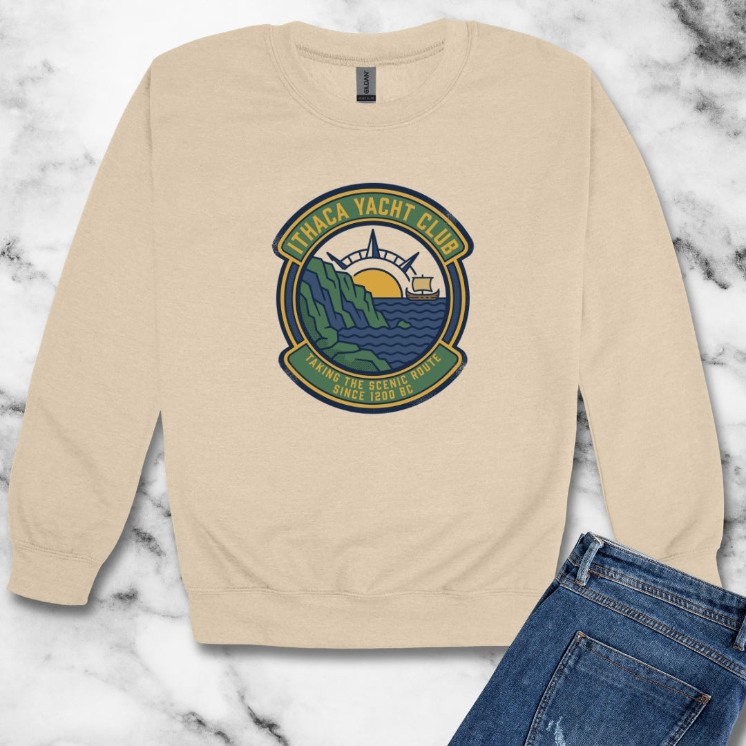 Odysseus Ithaca Yacht Club  Unisex Heavy Crewneck Sweatshirt