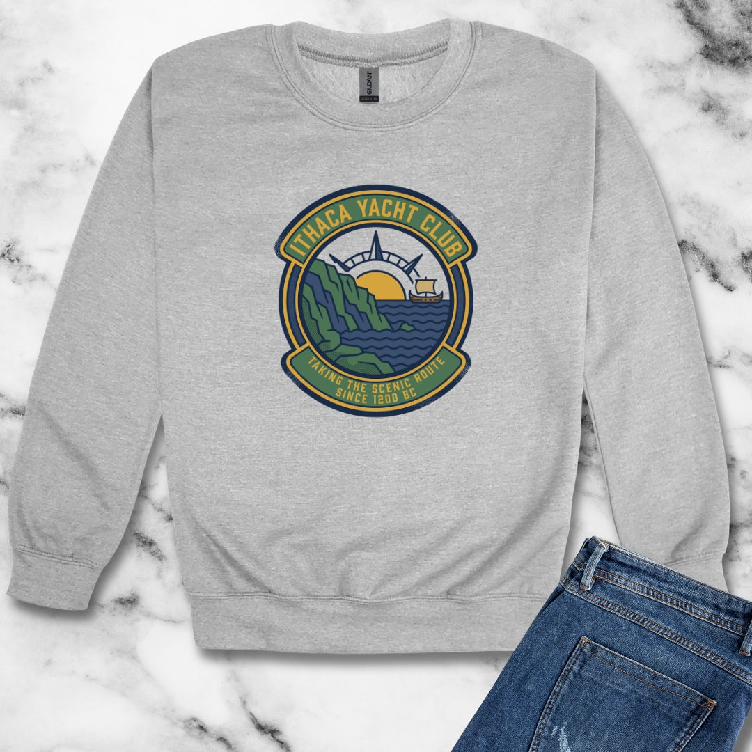 Odysseus Ithaca Yacht Club  Unisex Heavy Crewneck Sweatshirt