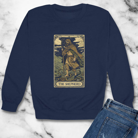 Saint Patrick Shepherd Tarot  Unisex Heavy Crewneck Sweatshirt