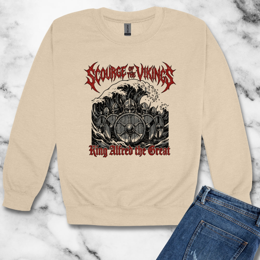 King Alfred Scourge of the Vikings Unisex Heavy Crewneck Sweatshirt