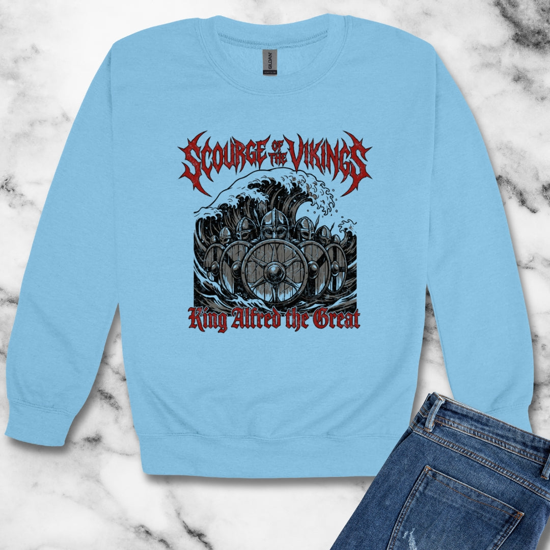 King Alfred Scourge of the Vikings Unisex Heavy Crewneck Sweatshirt