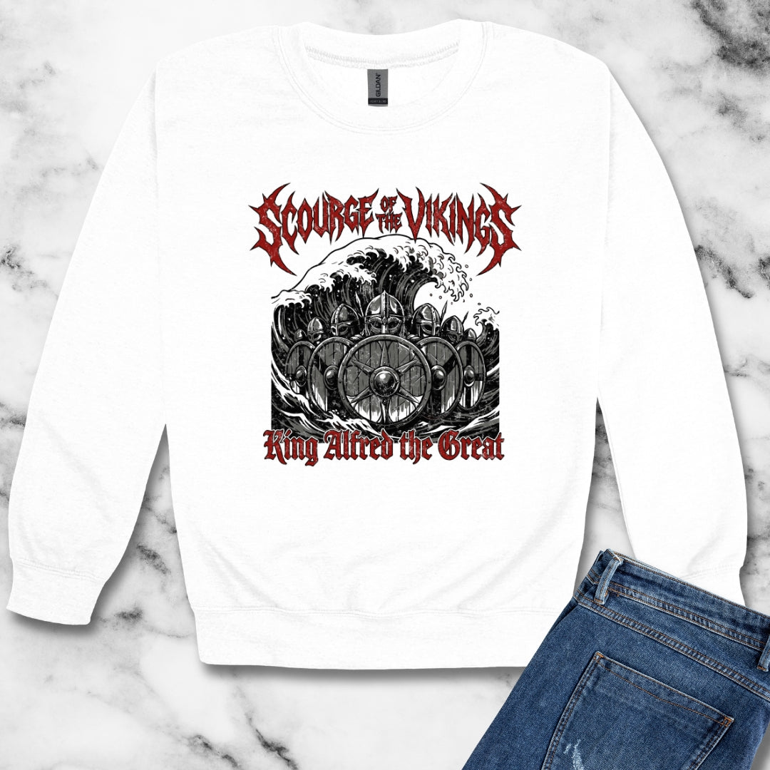 King Alfred Scourge of the Vikings Unisex Heavy Crewneck Sweatshirt