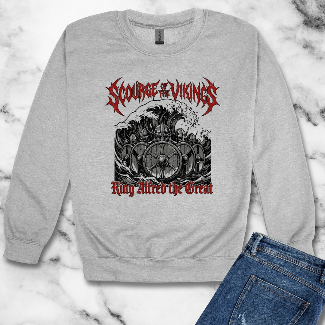 King Alfred Scourge of the Vikings Unisex Heavy Crewneck Sweatshirt