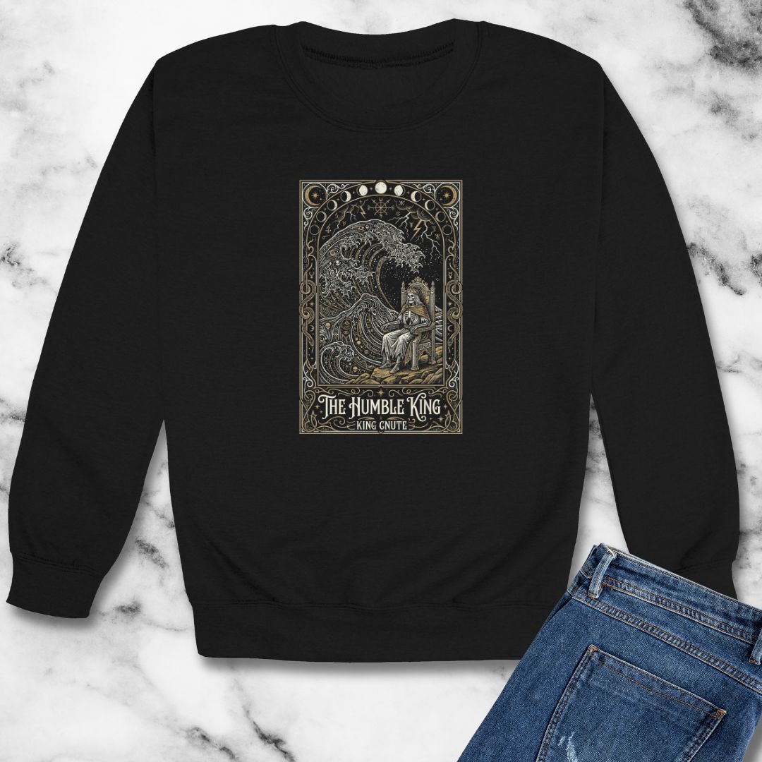King Cnute Humble Tarot  Unisex Heavy Crewneck Sweatshirt