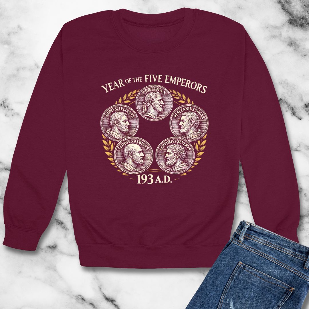 Year of the 5 Emperors Septimus Severus Unisex Heavy Crewneck Sweatshirt