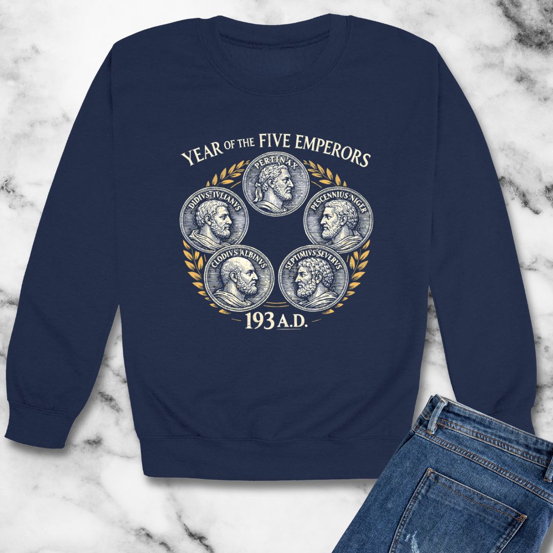 Year of the 5 Emperors Septimus Severus Unisex Heavy Crewneck Sweatshirt