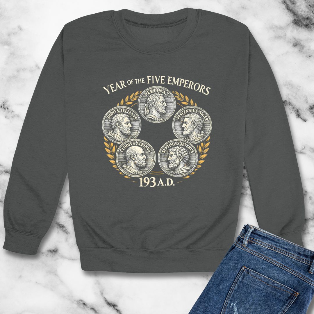 Year of the 5 Emperors Septimus Severus Unisex Heavy Crewneck Sweatshirt