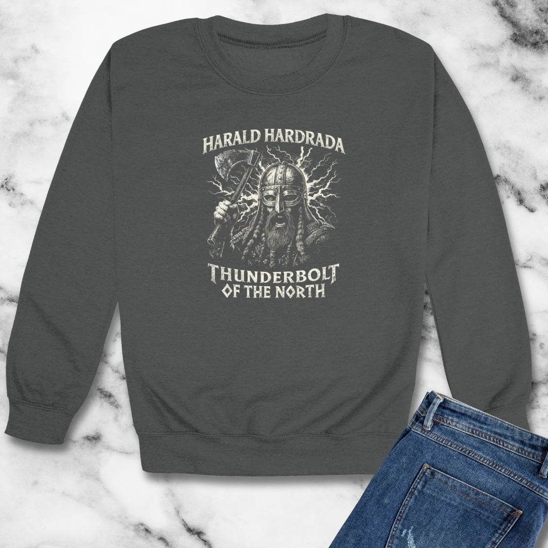 Harald Hardrada Thunderbolt of the North Unisex Heavy Crewneck Sweatshirt