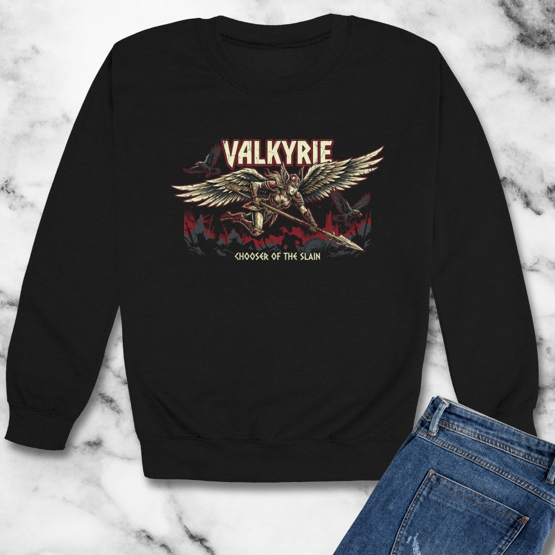 Valkyrie Chooser of the Slain Unisex Heavy Crewneck Sweatshirt
