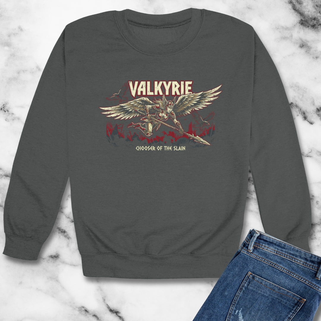 Valkyrie Chooser of the Slain Unisex Heavy Crewneck Sweatshirt