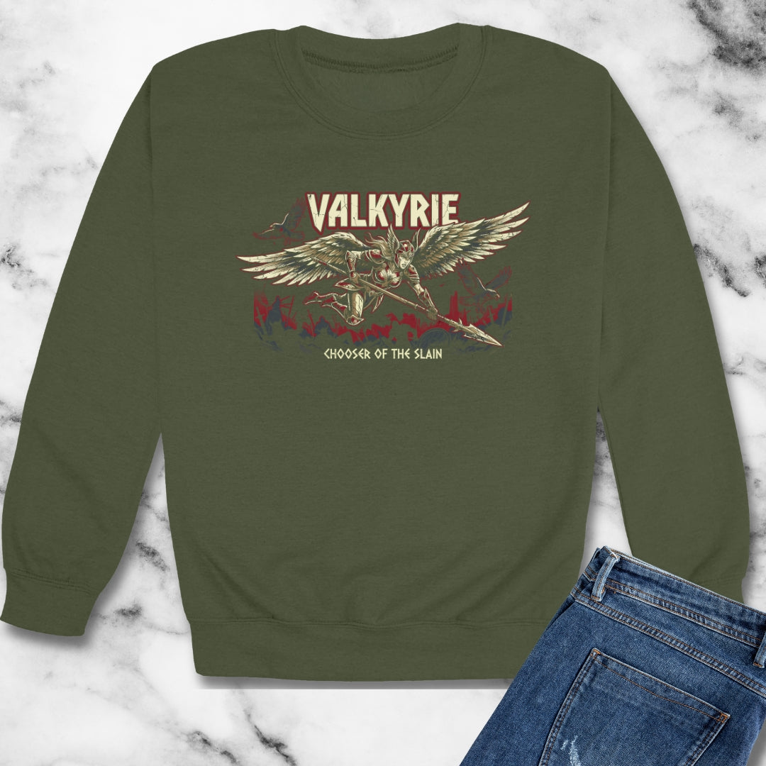 Valkyrie Chooser of the Slain Unisex Heavy Crewneck Sweatshirt