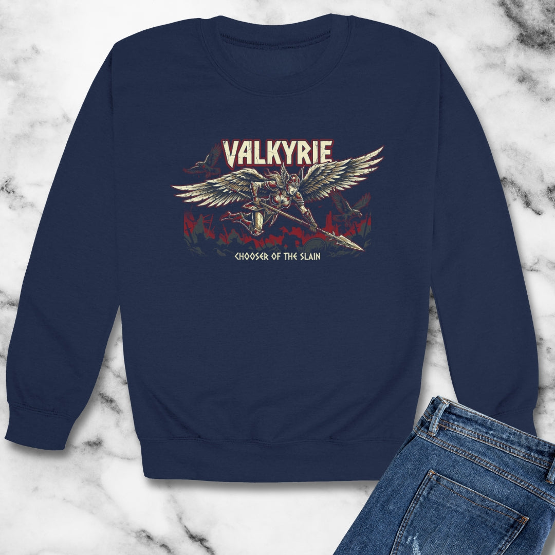Valkyrie Chooser of the Slain Unisex Heavy Crewneck Sweatshirt