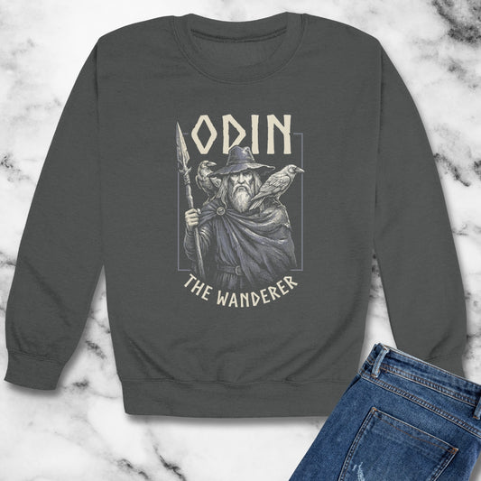 Odin the Wanderer Unisex Heavy Crewneck Sweatshirt