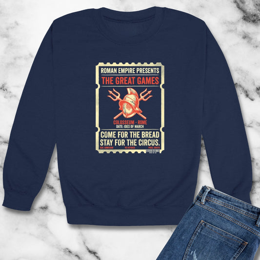Colosseum Gladiator Ticket Bread Circuses Unisex Heavy Crewneck Sweatshirt