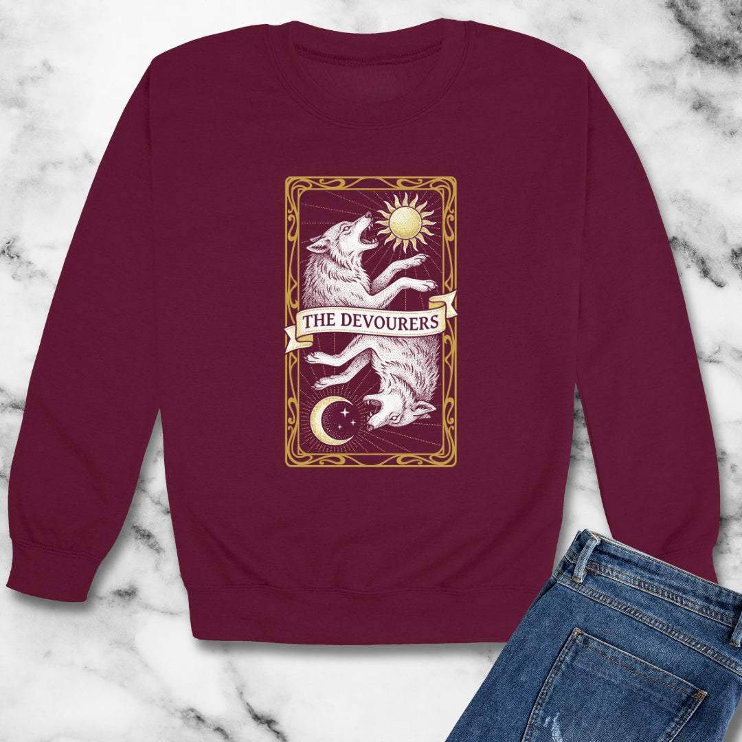 Sköll & Hati Tarot the Devourers Unisex Heavy Crewneck Sweatshirt