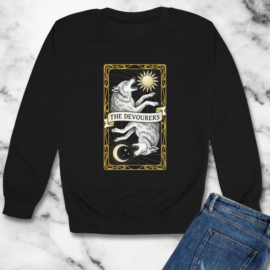 Sköll & Hati Tarot the Devourers Unisex Heavy Crewneck Sweatshirt