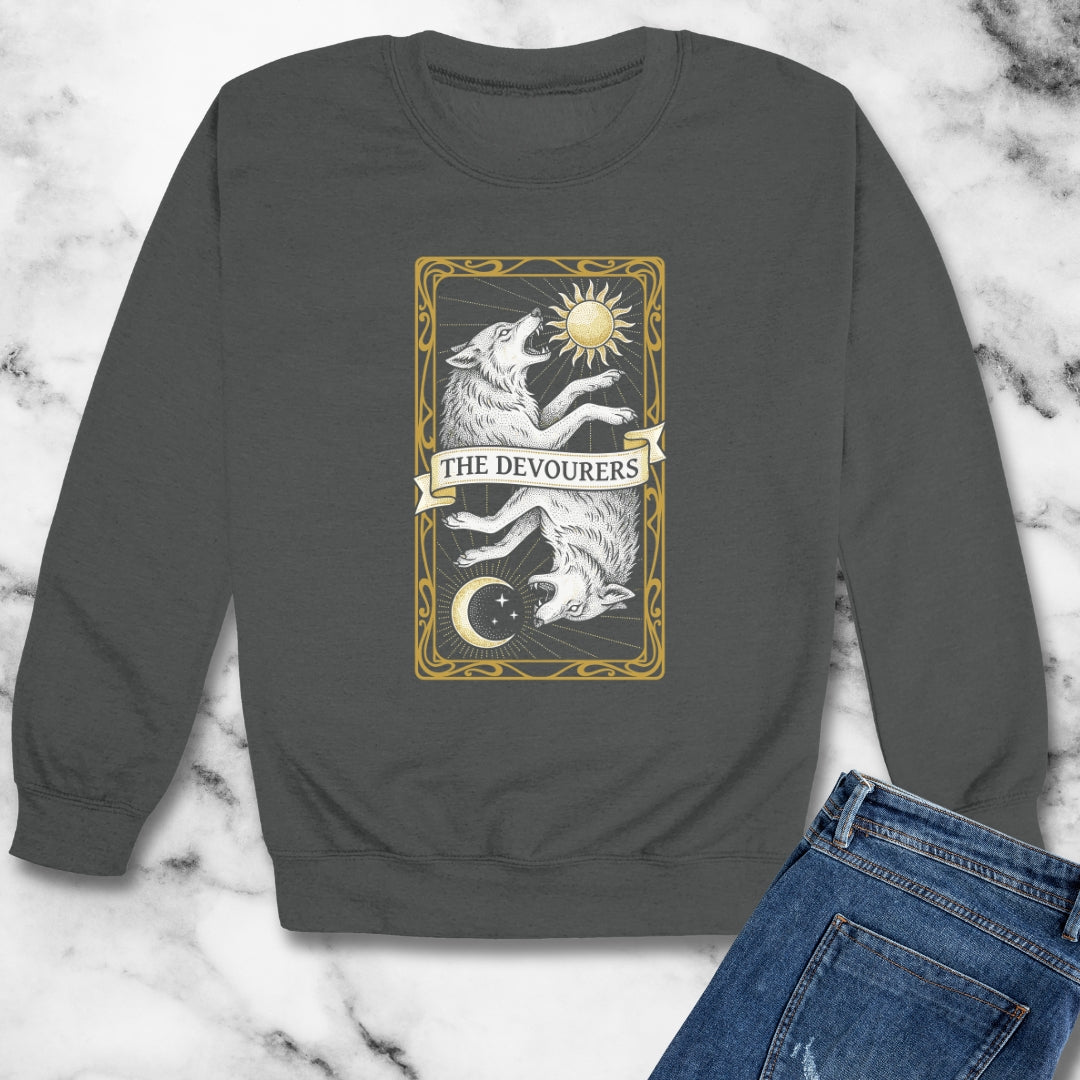 Sköll & Hati Tarot the Devourers Unisex Heavy Crewneck Sweatshirt