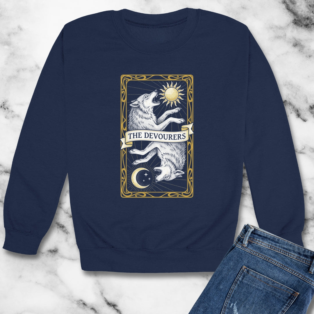 Sköll & Hati Tarot the Devourers Unisex Heavy Crewneck Sweatshirt
