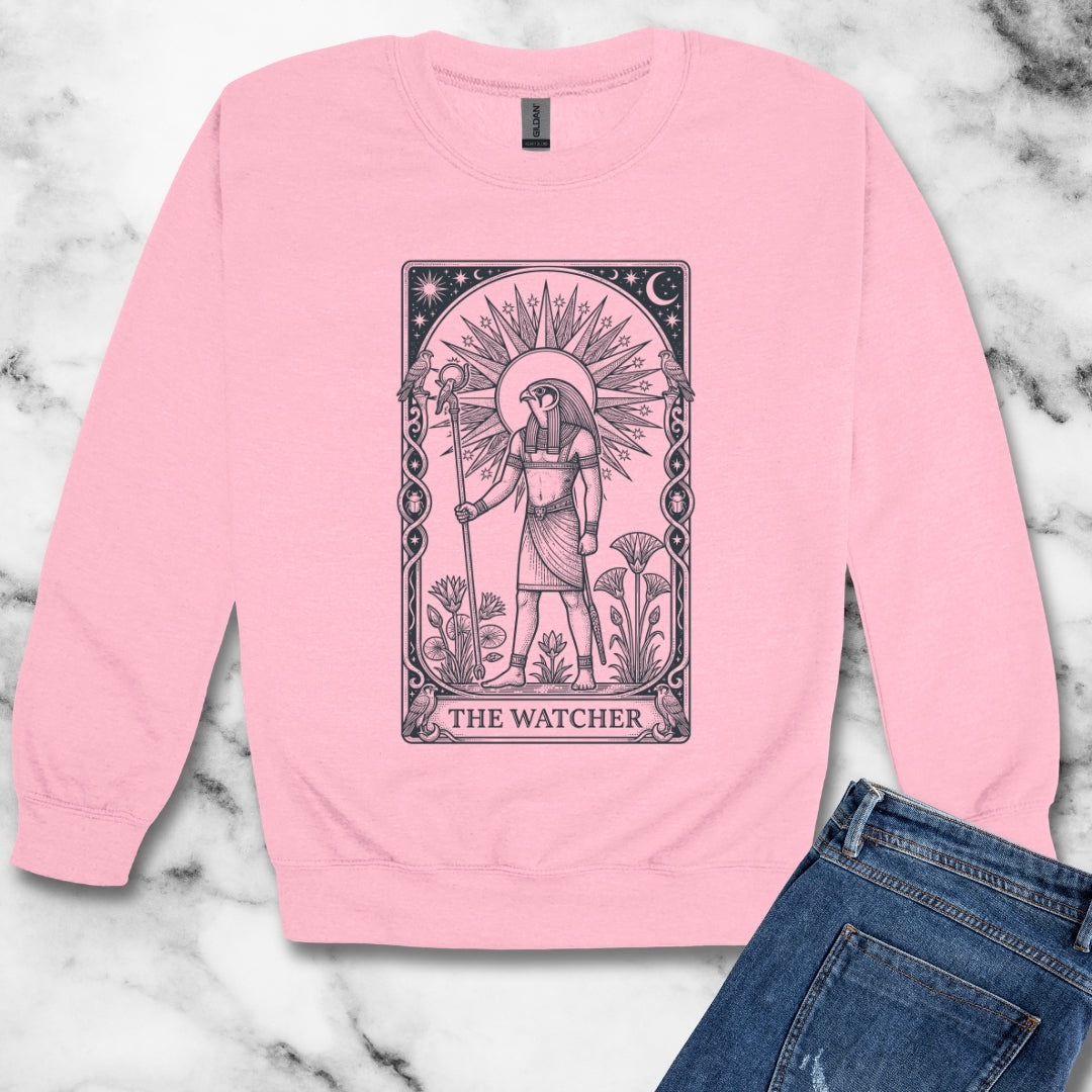 Horus the Watcher Tarot Unisex Heavy Crewneck Sweatshirt