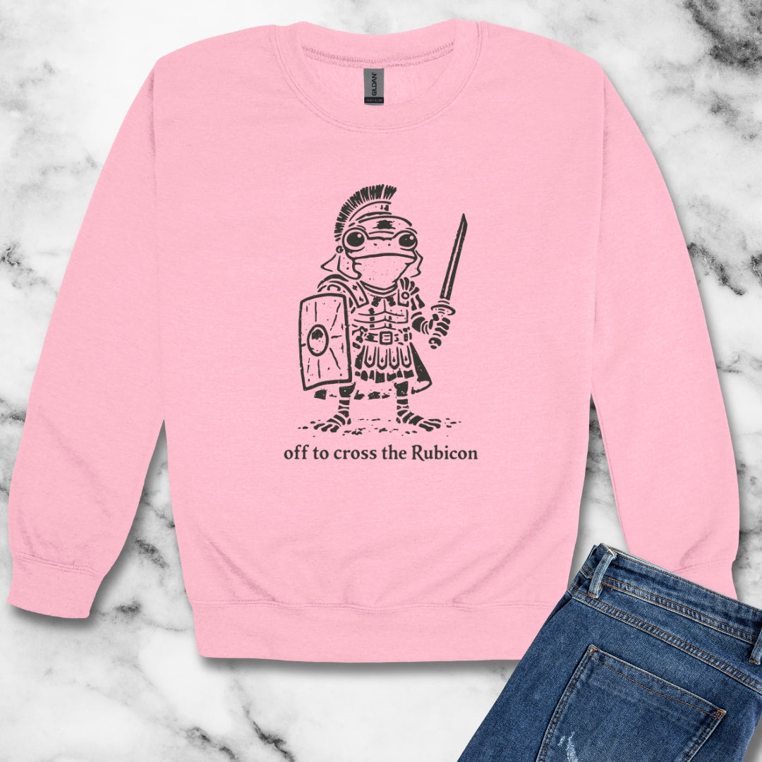 Centurian Frog Off to Cross the Rubicon Unisex Heavy Crewneck Sweatshirt