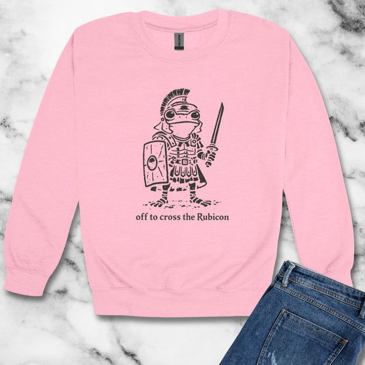 Centurian Frog Off to Cross the Rubicon Unisex Heavy Crewneck Sweatshirt