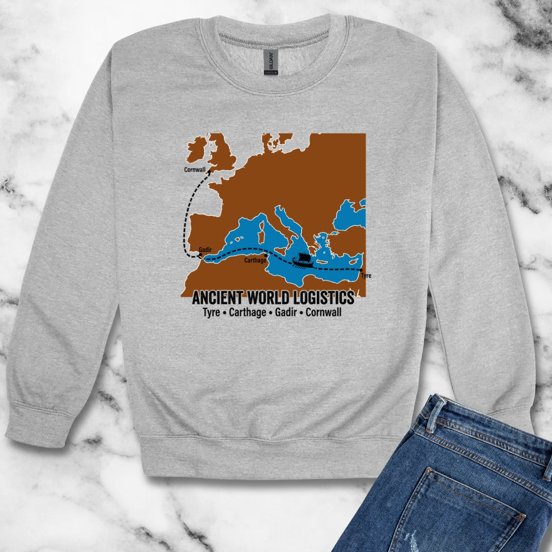 Phoenicians Ancient Shipping Maritime Unisex Heavy Crewneck Sweatshirt