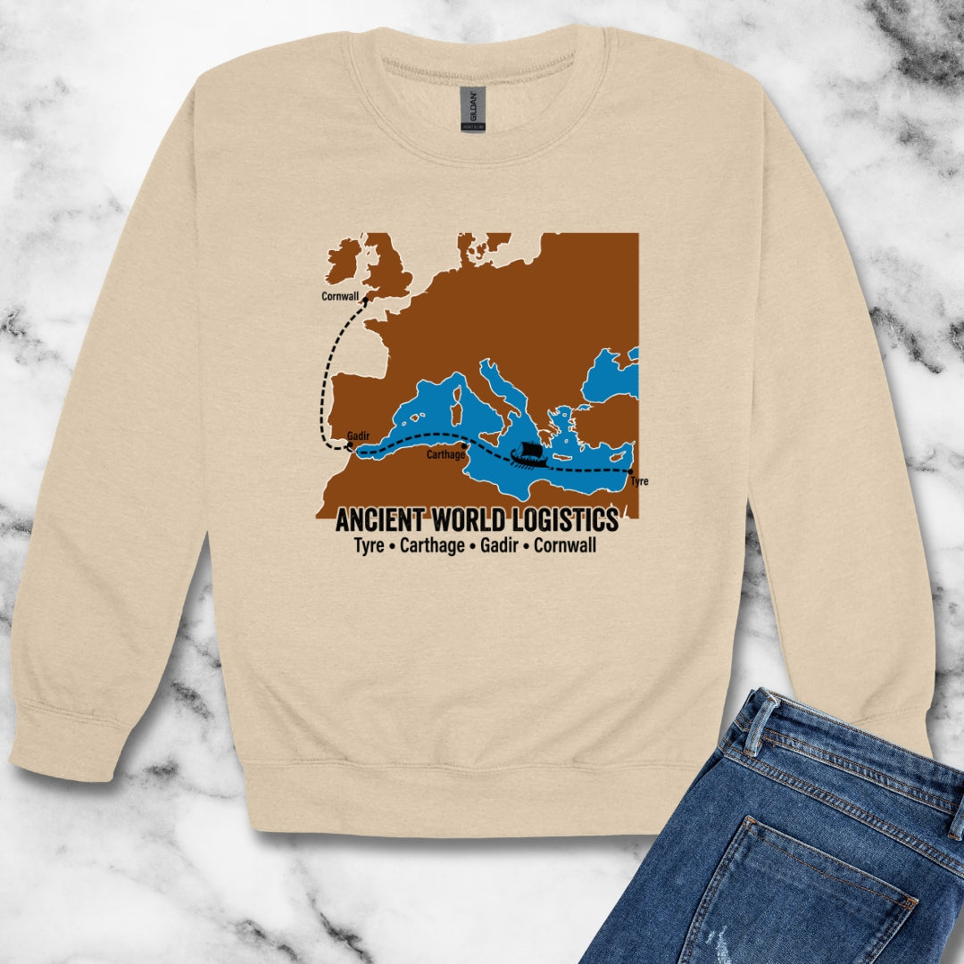 Phoenicians Ancient Shipping Maritime Unisex Heavy Crewneck Sweatshirt
