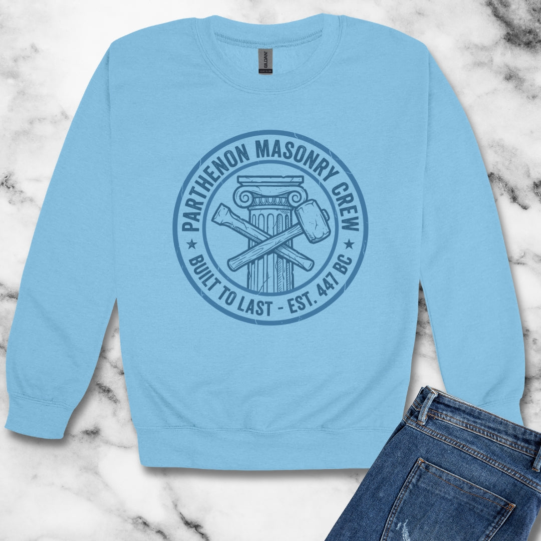 Parthenon Masonry Crew Unisex Heavy Crewneck Sweatshirt