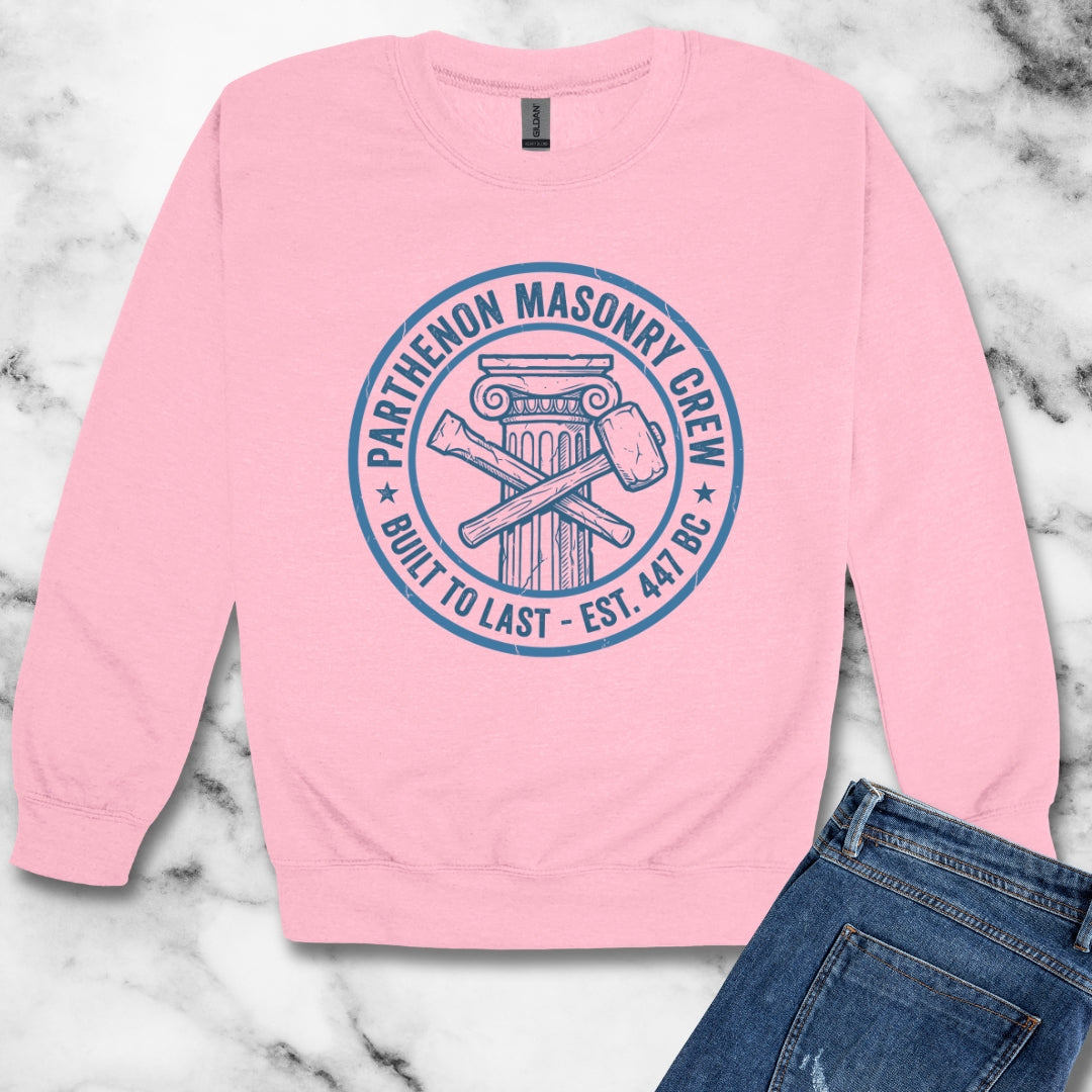 Parthenon Masonry Crew Unisex Heavy Crewneck Sweatshirt