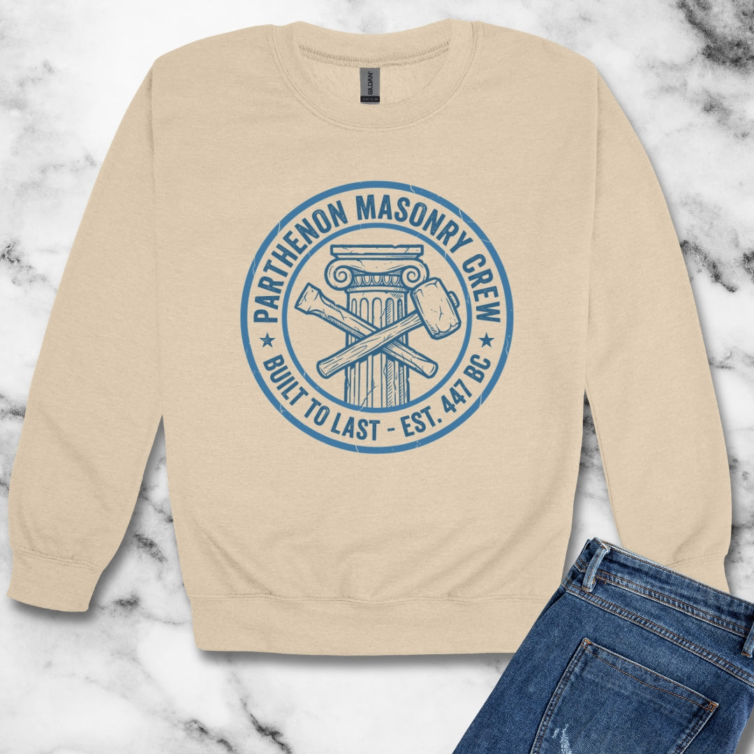 Parthenon Masonry Crew Unisex Heavy Crewneck Sweatshirt