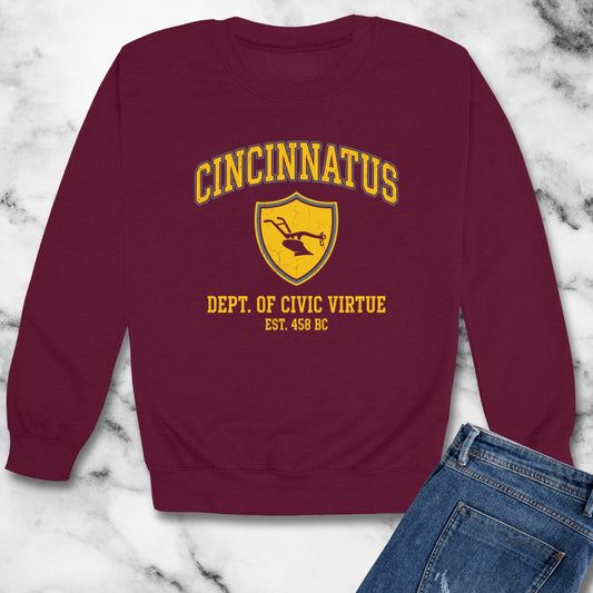 Cincinnatus Return to Plough Unisex Heavy Crewneck Sweatshirt