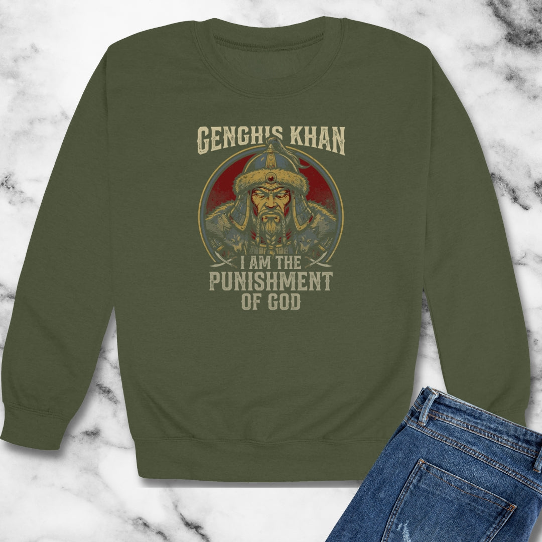 Genghis Khan Punishment from God Unisex Heavy Crewneck Sweatshirt