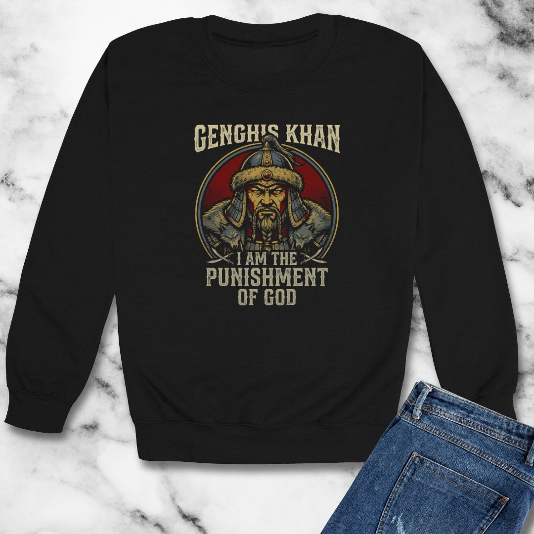 Genghis Khan Punishment from God Unisex Heavy Crewneck Sweatshirt