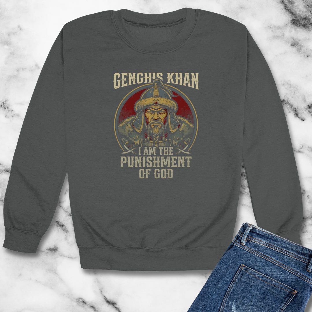 Genghis Khan Punishment from God Unisex Heavy Crewneck Sweatshirt
