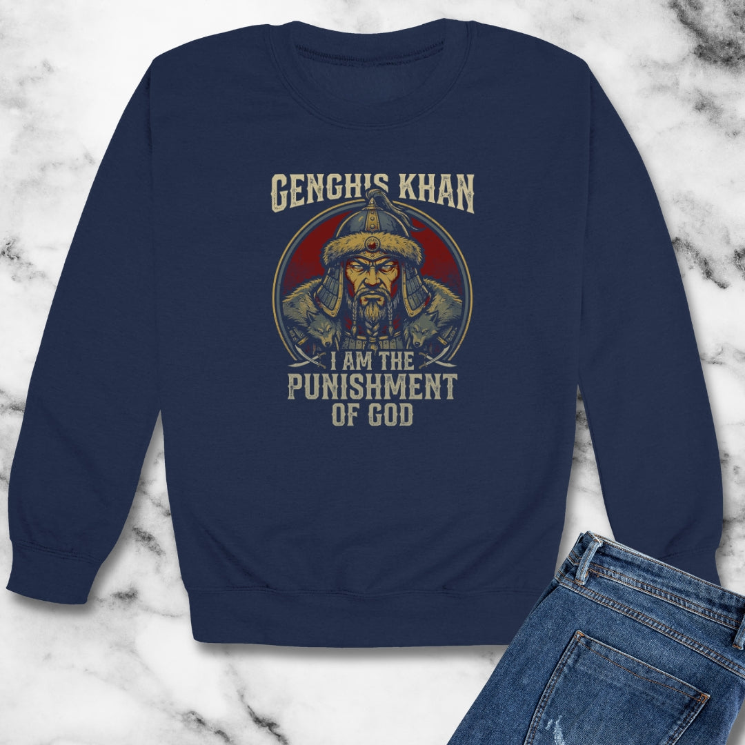 Genghis Khan Punishment from God Unisex Heavy Crewneck Sweatshirt