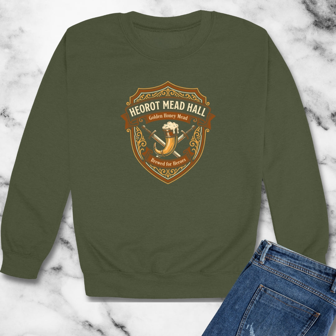 Beowulf Heorot Mead Hall Unisex Heavy Crewneck Sweatshirt