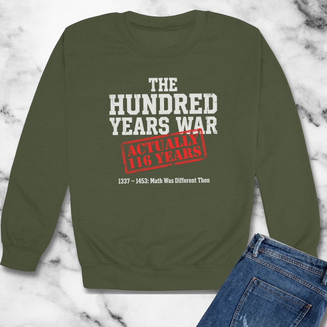 100 Years War Math was Different Unisex Heavy Crewneck Sweatshirt