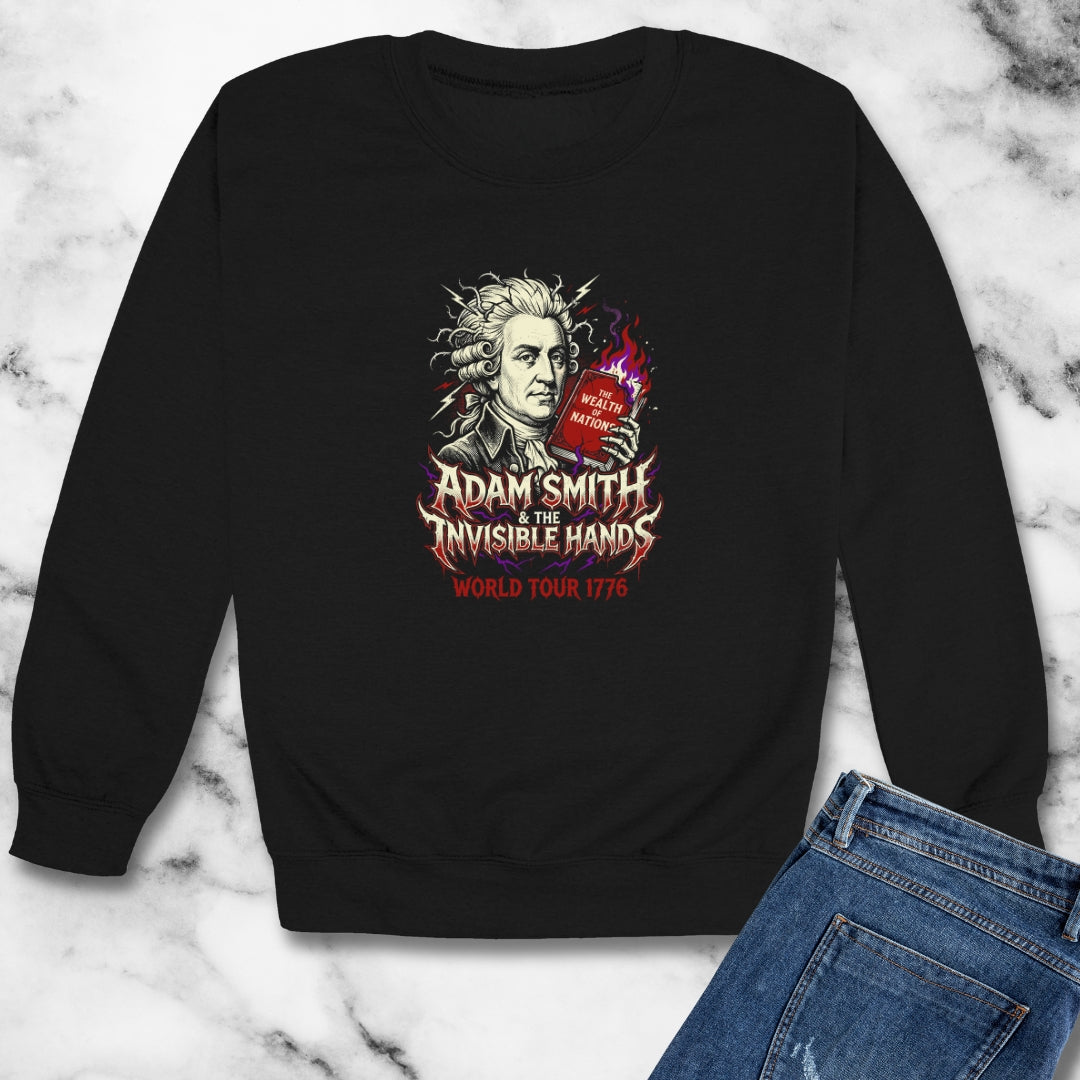 Heavy Metal Adam Smith Invisible Hand Tour Unisex Heavy Crewneck Sweatshirt