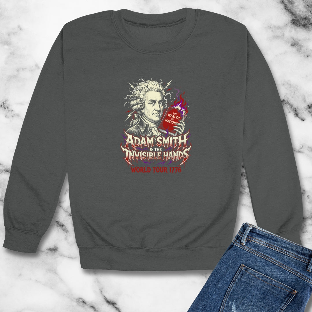 Heavy Metal Adam Smith Invisible Hand Tour Unisex Heavy Crewneck Sweatshirt