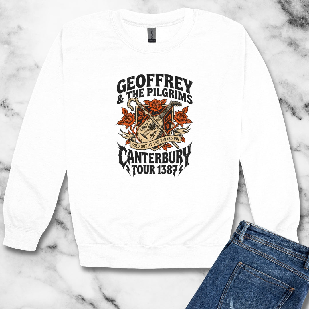 Geoffrey & Pilgrims Tour 1387 Unisex Heavy Crewneck Sweatshirt
