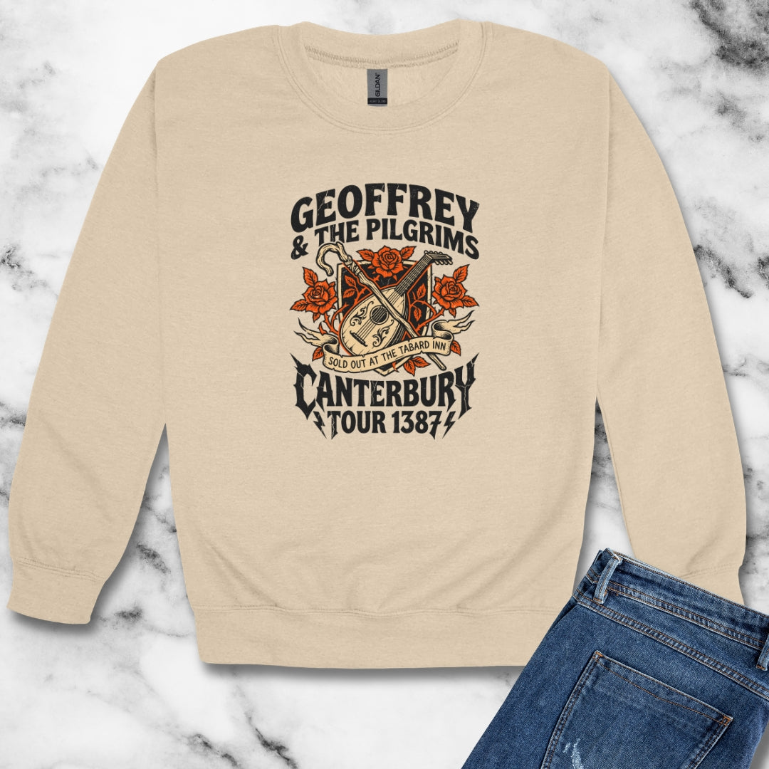 Geoffrey & Pilgrims Tour 1387 Unisex Heavy Crewneck Sweatshirt