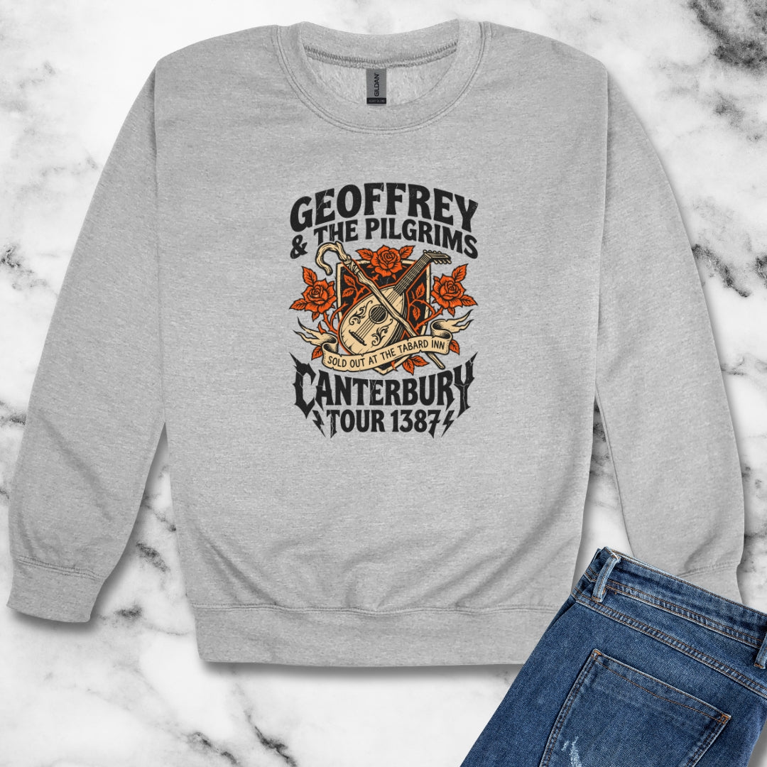 Geoffrey & Pilgrims Tour 1387 Unisex Heavy Crewneck Sweatshirt
